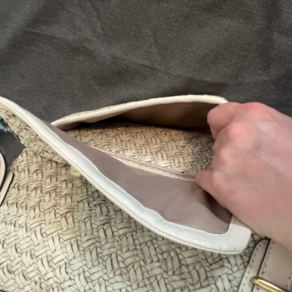 Coach Cream Woven Handbag - Picture 6 of 16